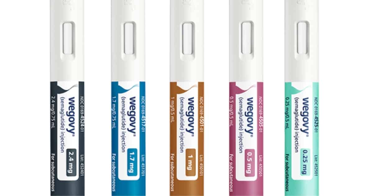Wegovy doses weekly titration chart showing step-by-step semaglutide strength increases.