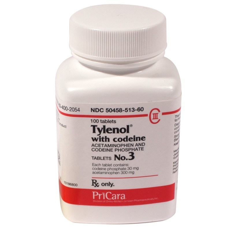 Blister pack containing codeine phosphate 30mg tablets for doctor prescribed pain therapy