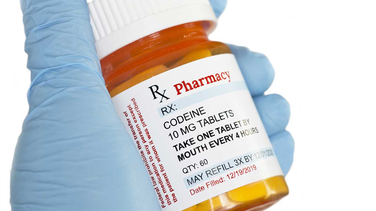 Box of doctor prescribed Tylenol 3 with codeine 30mg tablets for acute pain relief