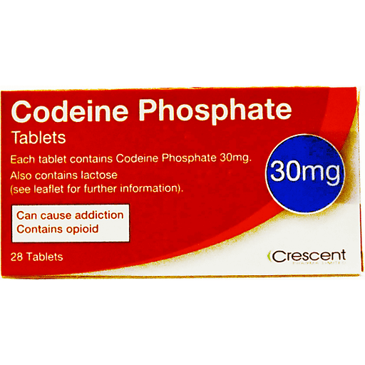 Trusted Meds Store codeine phosphate 30mg dosage blister pack