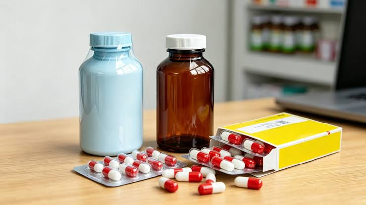 High quality pain medication bottles on display at Trusted Meds Store
